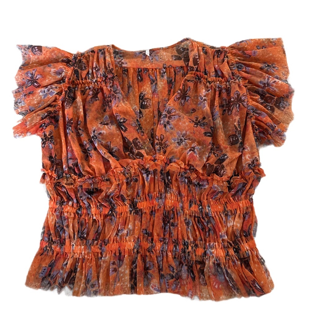 Gorgeous Free People XS
Deep V, sheer blouse